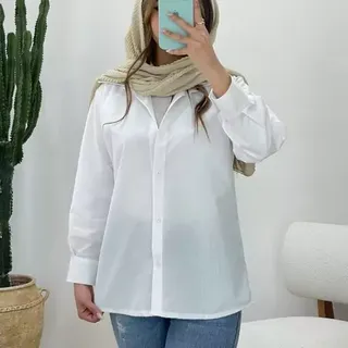 شومیز سفید کاربردی تک 