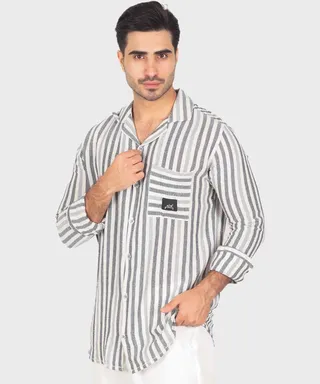 پیراهن مردانه کنفی و یقه انگلیسی 0771