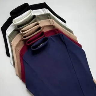 بلوز یقه اسکی زنانه کشبافت پنبه