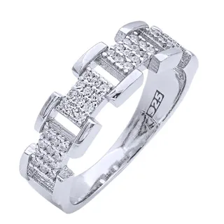 انگشتر نقره زنانه مدل باگت خور بی اس جی 0256