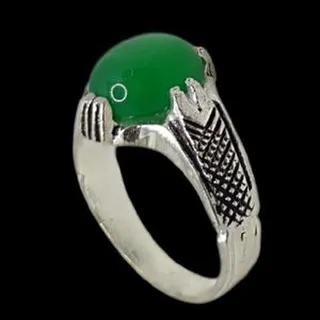 انگشتر نقره مردانه مدل سنگ عقیق رضوی رکاب دست ساز کد 400