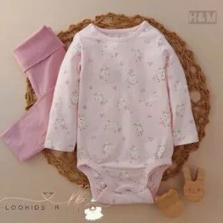 بادی شلوار طرح خرگوش از برند H&M – کد LK1032
