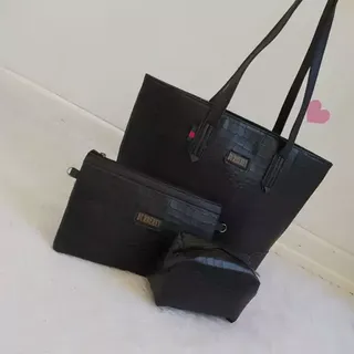 کیف سه تیکه مشکی جدید کیف سه تیکه  کیف زنانه کیف دستی کیف اسپرت کیف بزرگ زنانه کادویی حراج 