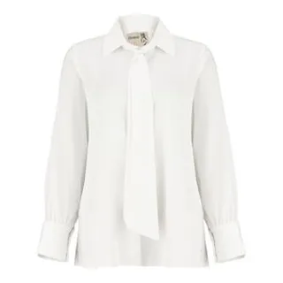 شومیز ساده زنانه السانا با رنگ سفید و تنخور معمولی، مدل ریماس کد 172535