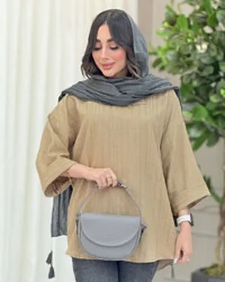 شومیز مانتویی شانتون ژاکارد مدل hale
