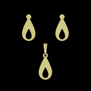 نیم ست طلا 18 عیار زنانه مدوپد مدل هندسی کد NA11925