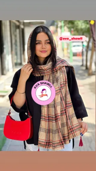 شال مخمل سبک پاییزه شیک پک زرشکی
