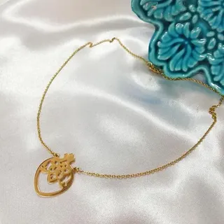 گردنبند استیل یلدایی طرح انار سنتی کد 5130