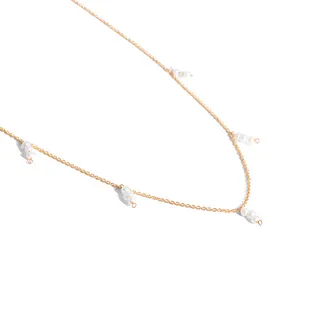 گردنبند طلا 18 عیار زنانه با زنجیر حلقه‌ای (فلامین...