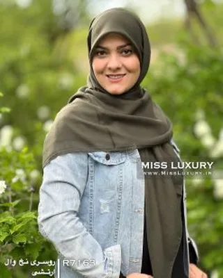 روسری نخ وال سبز ارتشی R7163