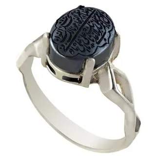 انگشتر نقره زنانه ملک زیور مدل ناد علی حدید  کد 70