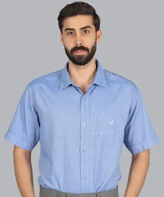 پیراهن آستین کوتاه مردانه ساده مجلسی 4402