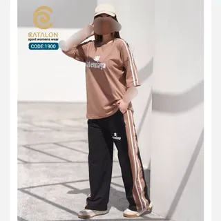 ست تیشرت و شلوار اسلش زنانه اعلا