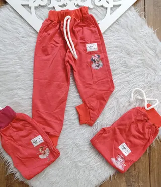 شلوار راحتی دخترانه سایز ۵۰ تا ۶۵ رنگ سرخابی