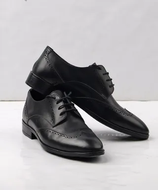 کفش چرم مردانه طرح دار 5212