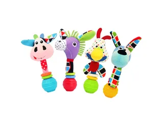 جغجغه عروسکی نوزادی طرح حیوانات ببک بیبی bebek baby