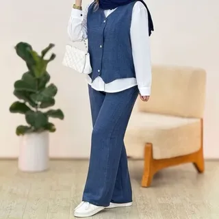 ست سه تیکه  جلیقه شومیز و شلوار  ست سه تیکه مجلسی ست سه تیکه زنانه 