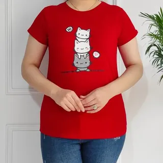 تی شرت زنانه طرح گربه کد TSH19
