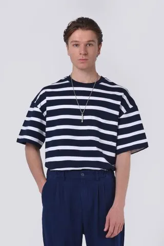 تیشرت آستین کوتاه راه راه