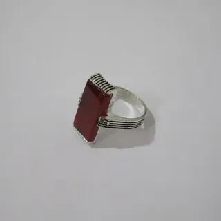 انگشتر مردانه عقیق سنگ درشت معدنی