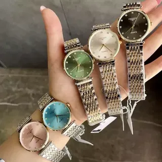 ساعت زنانه لونجین بند استیل و ضداب دارای 6 ماه گارانتی موتور Longines