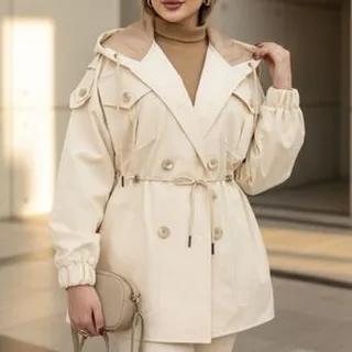 بارونی زنانه کلاهدار طرح آیسودا