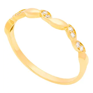 انگشتر طلا 18 عیار زنانه وی گالری مدل بیضی و نگین ...