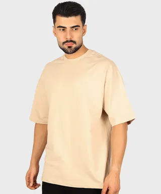 تیشرت لش کرم ساده برند ماچینیست 1785