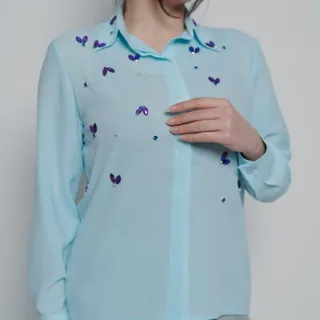 شومیز زنانه مجلسی دخترانه سنگدوزی پروانه رجحانی ROJHANI