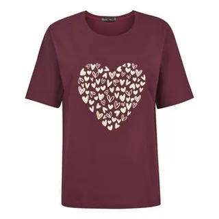 تی شرت آستین کوتاه زنانه باینت مدل 2261792 رنگ زرشکی