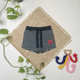 شلوارک نوزادی پسرانه برند لوپیلو طرح راه راه خرچنگ سرمه ای رنگ – 2 تا 6 ماه