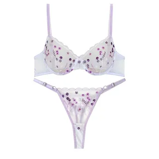 ست شورت و سوتین زنانه نوشه پوش مدل توری کد 88910