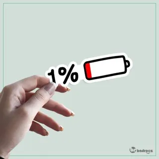 استیکر Low battery 1%