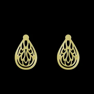 گوشواره طلا 18 عیار زنانه مدوپد مدل اشک کد GA1-109...