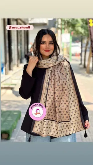شال مخمل پاییزه سبک پک صورتی شکلاتی شیک