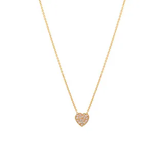 گردنبند طلا زنانه قلب نگینی