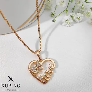 پلاک ژوپینگ طرح پروانه قلب عشق رنگ ثابت کد 68