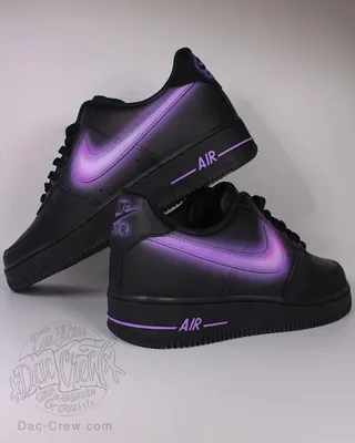 کفش اسپرت کاستوم کتونی ایرفورس air force طرح Purple Lightning نایک nike