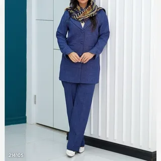 کت شلوار مجلسی زنانه پارچه شانتون مدل نوبهار