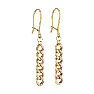 گوشواره طلا 18 عیار زنانه با طرح کارتیه مدل DK467