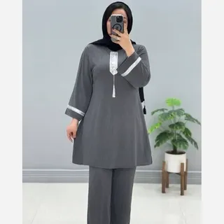 تونیک شلوار کریشه سبک وراحت بارنگای زیـبــــــا