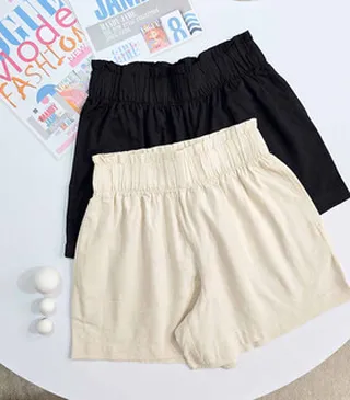 شلوارک لینن زنانه کد 4604