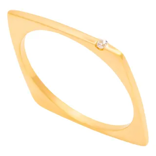 انگشتر طلا 18 عیار زنانه وی گالری مدل مربع کد R016...