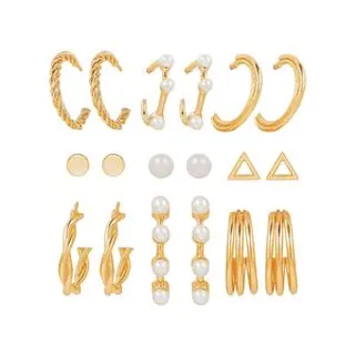 گوشواره میخی زنانه کد s1254 مجموعه 9 عددی