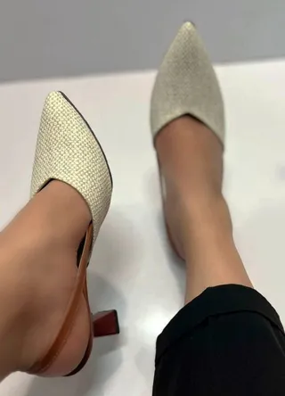 کفش مجلسی اسپرت زنانه  پاشنه 5و 7سانت مدل Patrik 😍