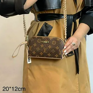 کیف دوشی شیک سفید عسلی کرم زنانه دخترانه دستی مجلسی مینی بگ کوچک فانتزی لویی ویتون قهوه ای کرمی جادار جا دار اسپرت چرم  