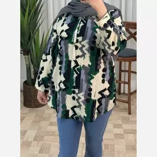 تونیک مانتویی کاملس طرح سه نقطه 