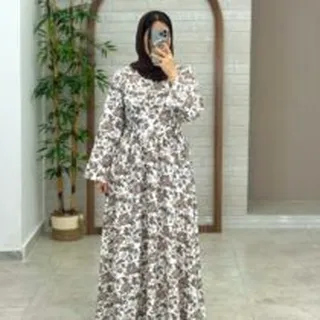 پیراهن گلستان قهوه ای