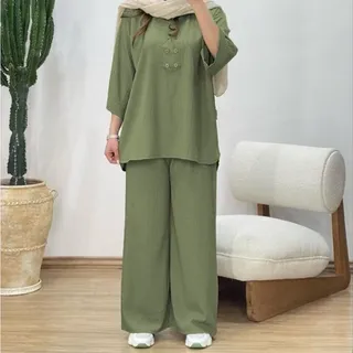 ست تونیک شلوار ژیلا جنس آیوا 