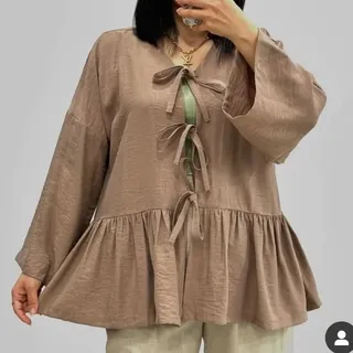شومیز زنانه عروسکی چین دار